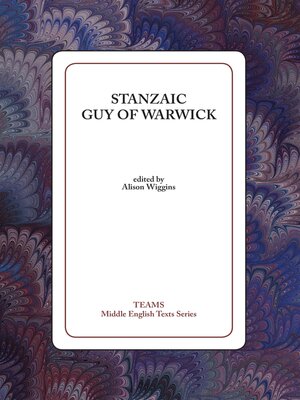 cover image of Stanzaic Guy of Warwick